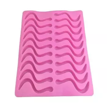20 шт. креативные отверстия для самостоятельного изготовления силиконовых формочек для желейных змей, червей, шоколада, конфет, желе, формочек для льда, инструментов для декора торта розовый