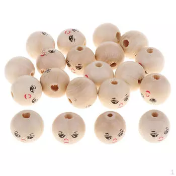 20 шт. круглые деревянные бусины из натурального дерева, ювелирные изделия своими руками - 22