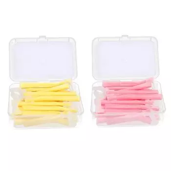 20 шт. L-образная межзубная щетка, угловые очистители, ортодонтический стоматологический инструмент, зубочистка для чистки зубов Pink