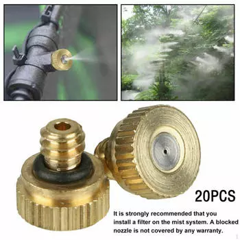 20 шт., латунные насадки для запотевания, сменные насадки для сада, патио, газона, ландшафтного дизайна, охлаждающий Mister 0.5mm