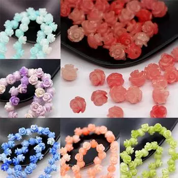 20 шт./лот, 6 мм, высокое качество, порошок, роза, разделитель, свободные бусины для изготовления ювелирных изделий, браслет, ожерелье, аксессуары