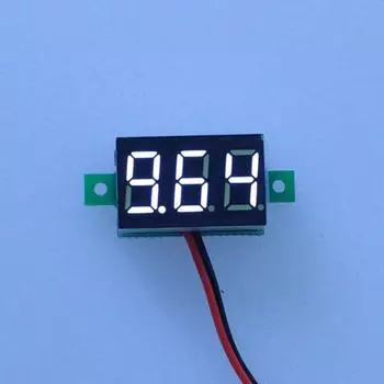 20 шт./лот, белый светодиодный цветной дисплей DC3-30 В, автомобильный цифровой вольтметр, панель напряжения, монитор батареи