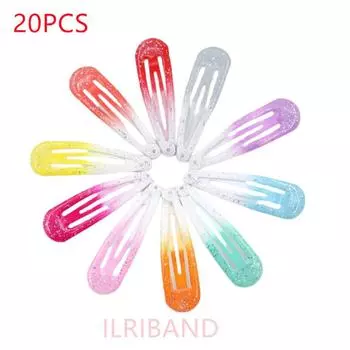 20 шт./лот Корейская мода Заколки-автоматы для волос для девочек Детские аксессуары для волос Детские заколки Зажимы для волос для женщин Стайлинг 10 цветов