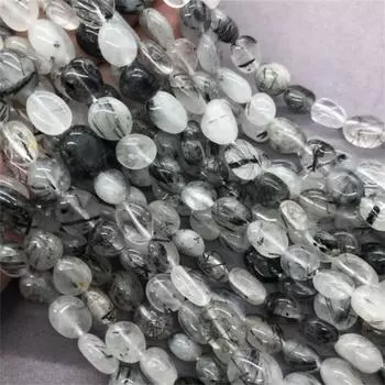 20 шт./лот натуральный черный турмалин кварц свободные бусины нерегулярные бусины-разделители 6*8mm