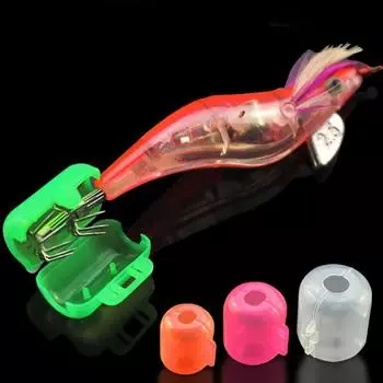 20 шт./лот, рыболовные снасти, крышка для джиг-кальмара, крючки для осьминога, креветок, защита, аксессуары для морской рыбалки S