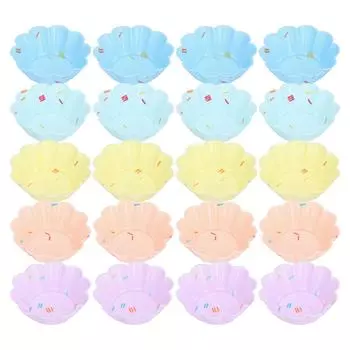 20 шт. маленькие формы для выпечки тортов многоразовые легкоочищаемые силиконовые мини-держатели для кексов 10 лепестков цветок