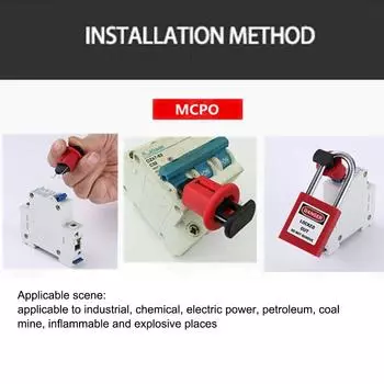 20 шт. Маленький автоматический выключатель, безопасный замок, портативный ручной инструмент, красный навесной замок MCPO