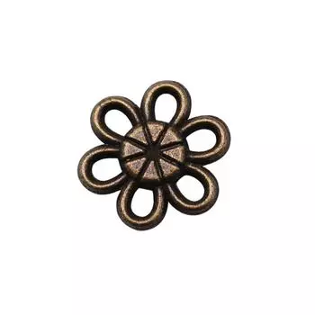 20 шт., маленький цветок, соединительный комплект, подвески, комплект для изготовления ювелирных изделий, цвет античной бронзы, 10 мм