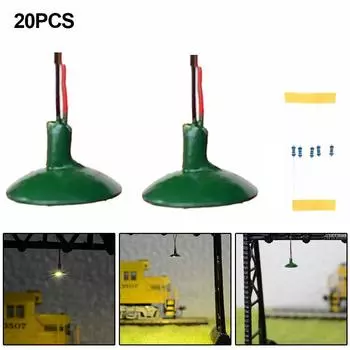 20 шт. масштабные потолочные светильники OO/HO, модель железной дороги/модель настенного светильника, уличный фонарь