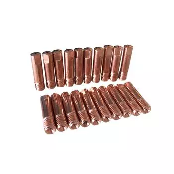 20 шт. MB-15AK контактные насадки газовая M6*25 мм сварочные аксессуары горелка 0,8/1,0/1,2 мм 0.8mm