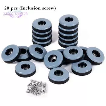 20 шт. мебельный коврик для ног, нескользящий, износостойкий, противоударный, шумоподавляющий, стол, стул, бесшумный защитный коврик, товары для дома 25mm Round