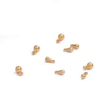 20 шт., медная цепочка с хвостом, круглые капли воды для изготовления ювелирных изделий своими руками, аксессуары для рукоделия 3x6mm