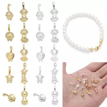 20 шт. медная застежка для DIY ожерелья, браслета, серег, изготовления ювелирных изделий, аксессуары для рукоделия style 01 серебряный