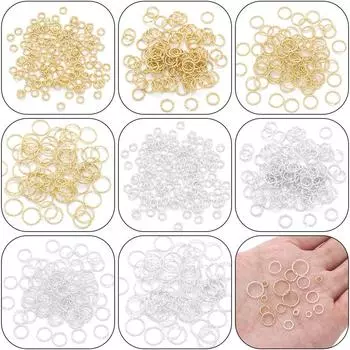 20 шт., медное кольцо с покрытием для резки резьбы, кольцо для DIY, ожерелье, браслет, серьги, изготовление ювелирных изделий, аксессуары для рукоделия 4mm серебряный