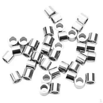 20 шт. металлические бусины из нержавеющей стали, круглые проставки