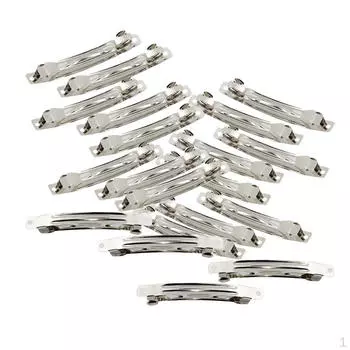 20 шт. металлические серебряные французские заколки для волос для женских бантов DIY 8 см