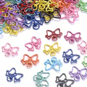 20 шт., металлические застежки-когти «омара», милые поворотные карабины, ремешок с брелоками, аксессуары «сделай сам», маленькие зажимы для брелоков, соединительная сумка As Describe