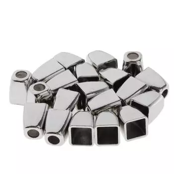 20 шт., металлические застежки-молнии с концами, колокольчик без крышки, шнур с замком, черный чёрный