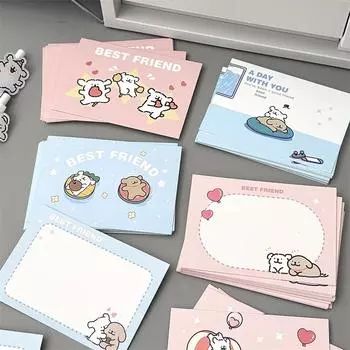 20 шт. Милая мультяшная открытка с щенком, кавайная фотокарточка для девочек, рукоделие, бизнес, благодарность, сообщение, открытка, подарок на день рождения, поздравительная открытка 10x7cm