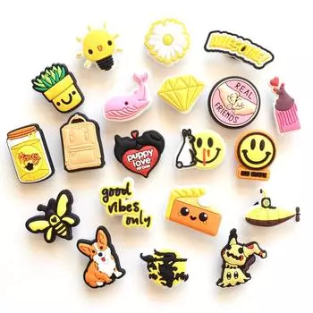 20 шт., милая серия, обувь из ПВХ, подвески, украшения для обуви 20pcs