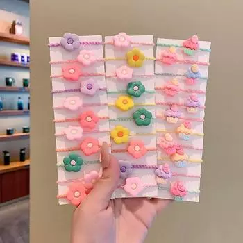 20 шт., милые резинки для детей, не повредит волосы, эластичная веревка для головы хорошей девочки, маленькая завязка для волос, головной убор с щебетанием