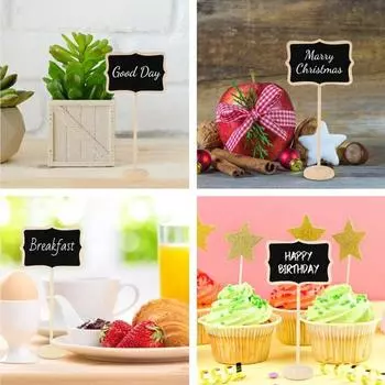 20 шт. Мини-доска для рисования мелом с подставкой-мольбертом, знаки для доски для рисования мелом, маленькая деревянная доска для рисования мелом для вечеринки, украшения для мероприятий