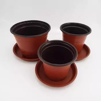 20 шт., мини-кашпо для выращивания, пластиковый круглый поднос для цветочного горшка, держатель для выращивания растений, детский цветочный горшок для суккулентных инструментов 9cm-20pcs