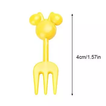 20 шт. Мини Kawaii Animal Farm Cartoon Fork Fruit Children Snack cake Descer Food Fruit Pick Toothpich Sign Bento Lunches