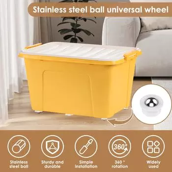 20 шт. Мини-колесо с вращением на 360°, универсальное колесо с шариковым подшипником для переноса, ролик для домашнего ящика для хранения, мусорного бака