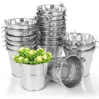 20 шт. Мини-металлическое ведро 6 см, мини-металлические подвесные цветочные горшки, цветочные горшки, подвесное цветочное ведро со съемной ручкой, мини-суккулен