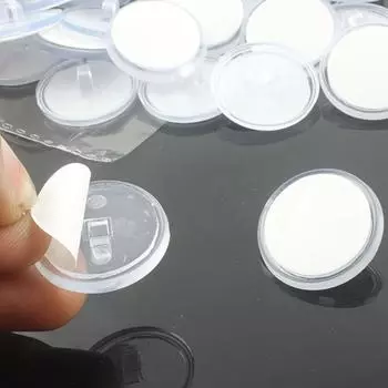 20 шт. Мини-прозрачные потолочные крючки - прочная самоклеящаяся фиксация, бесшовное подвешивание, настенное хранение, домашний декор своими руками, вечеринка, Рождество, флаг, 20pcs