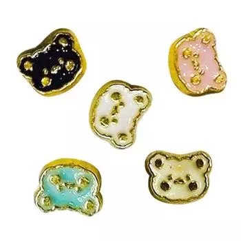 20 шт. Мини-пряжка для кукольной одежды своими руками 5,36,5 мм, металлическая пряжка с рисунком медведя, декоративные пряжки для кукольной одежды 1/6 своими руками чёрный