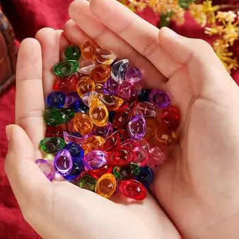 20 шт. Мини разноцветные стеклянные слитки юань бао Pfaff медный цилиндр Fortune аксессуары домашнее благословение украшение орнамент