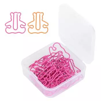 20 шт. мини-скрепка в форме медведя с пластиковым покрытием, держатель для закладок и файлов для блокнотов Rose Red