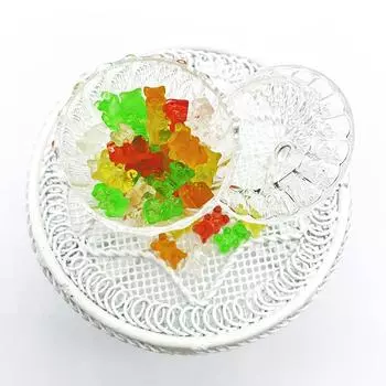 20 шт. Мини смоляные красочные медвежьи украшения для поделок кукольный домик конфеты украшения