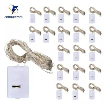 20 шт. Мини светодиодные гирлянды водонепроницаемые 2 м 20 светодиодов 3 режима спальня дом Новый год Рождество подарок DIY украшение освещение 20pcs multicolor