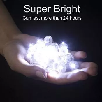 20 шт мини-светодиодный воздушный шар, круглые шарики, водонепроницаемые крошечные светодиодные фонари с длительным временем ожидания разноцветный
