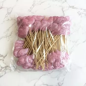 20 шт. Мини-украшения для кексов в форме сердца и звезды, украшения для торта, украшения для детей, свадеб, дней рождения, вечеринок, сувениры для вечеринок