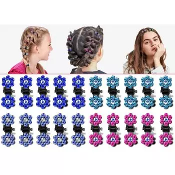 20 шт. Мини-заколки-крабики для челки для маленьких девочек, заколки для волос со стразами, аксессуары для волос, заколки для девочек, подростков, детей, малышей