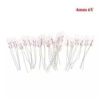 20 шт миниатюрные 3/4 мм 6 В 12 В лампа накаливания Эдисона с рисом