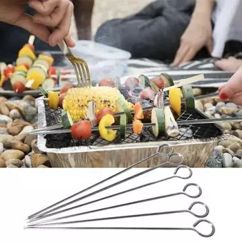 20 шт. многоразовых игл для жареного гуся 20/25/30 см шампуры для барбекю нержавеющая сталь шампур для пикника 30cm