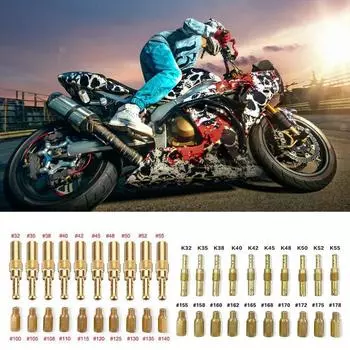 20 шт. модификационные аксессуары, основные жиклеры, желтые медленные пилотные форсунки для PWK/PWM/PE/PD/FCR/PJ 100-140/32-55