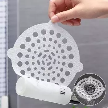 20 шт., модная наклейка для слива, ловушка для волос, слив в пол, одноразовый фильтр, антиблокирующий анти-волос 15*15