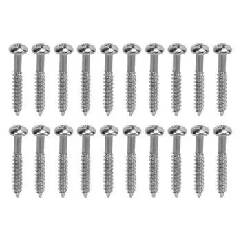 20 шт. монтажные винты для звукоснимателя, металлические высокопрочные сменные винты для электрогитары, бас-гитары серебряный
