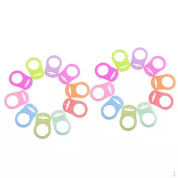 20 шт., мульти-силиконовый держатель для пуговиц, адаптер-зажим для кольца/соски