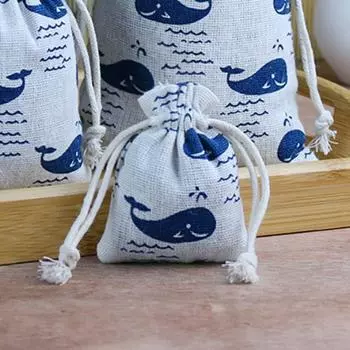 20 шт. мультяшный льняной мешочек с завязками на шнурке мини-упаковка кошелек для монет сумка для хранения ювелирных изделий подарочная сумка 20pcs style 1