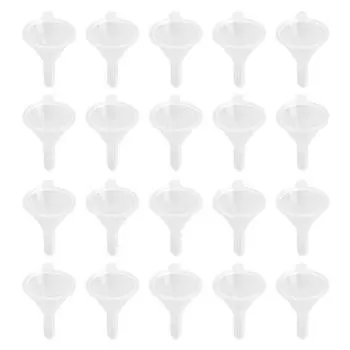 20 шт. Набор мини-воронок, прозрачные пластиковые воронки для духов, эфирных масел, песочных художественных лабораторных бутылок