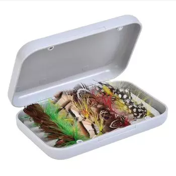 20 шт., набор приманок для нахлыста, 4 цвета, бабочка, как форель, окунь, плавающие рыболовные приманки с коробкой для мух