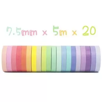 20 шт. набор радужных кружевных лент васи 7,5 мм декоративная клейкая лента для маскировки декоративные наклейки A6165
