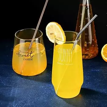 20 шт. набор соломинок из нержавеющей стали, прямые и изогнутые, набор соломинок для питья сока, молока, чая, бара, вечеринки, кухонные принадлежности